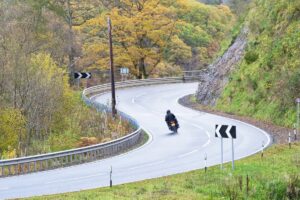 Moto en virage